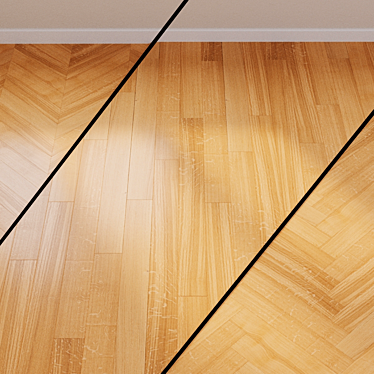 Natural Noble Oak Parquet Board 3D model image 1 