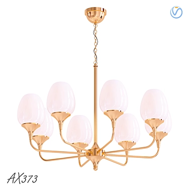 Minimalist Glass Chandelier AX373 3D model image 1 