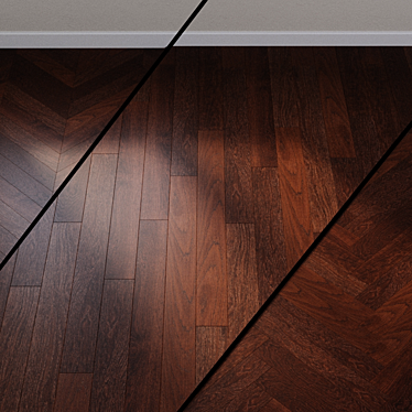 Dark Coffee Oak Parquet: Castello Collection 3D model image 1 