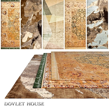 Luxurious DOVLET HOUSE Carpets Set 3D model image 1 