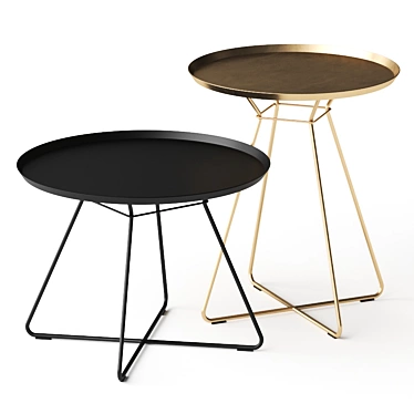 Sleek Leya Coffee Tables 3D model image 1 