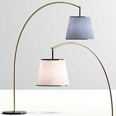 Sleek Floor Lamp: Vray & Corona Compatible 3D model image 1 