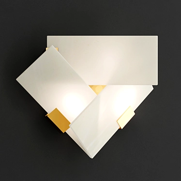 Alabaster Triangular Wall Lamp - Bella Bianco 3D model image 1 