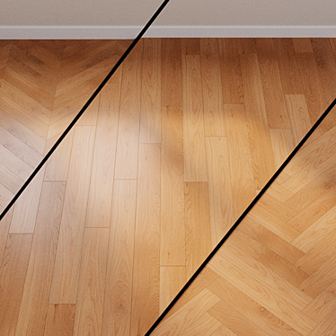 Quick-Step Compact Oak Sand: Elegant Parquet Flooring 3D model image 1 