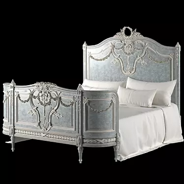 Elegant Bonaparte French Bed 3D model image 1 