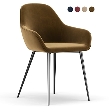 Elegant Remy Chair 3D model image 1 