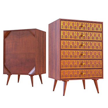 Elegant Muskat High Dresser 3D model image 1 