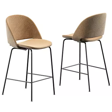 Elegant Bontempi Barstool 3D model image 1 