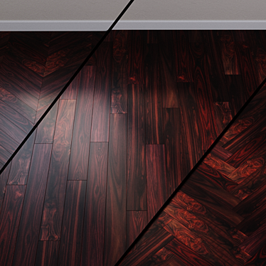 Elegant Rosewood Parquet Flooring 3D model image 1 