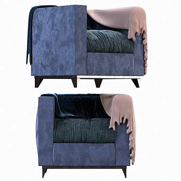 Modern Millimeter Armchair with Box Trick 3D model image 1 