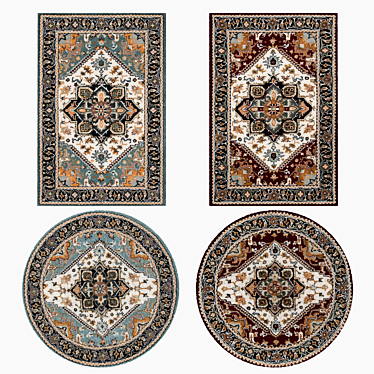 Versatile Set of 8 Rugs: VRayFur, Displacement Mods, Multiple Formats 3D model image 1 