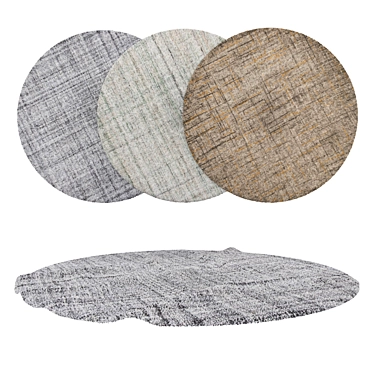 Round Carpets Set: Versatile and Realistic 3D model image 1 