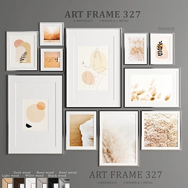 Versatile Art Frame for Various Sizes 3D model image 1 