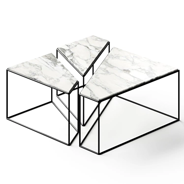 Modern Split Coffee Table 3D model image 1 