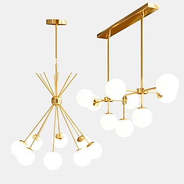 Modern Luxor Eichholtz Collection: Sleek and Neutral Lighting 3D model image 1 