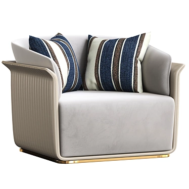 Allure 2015 Armchair: Stylish & Comfortable 3D model image 1 