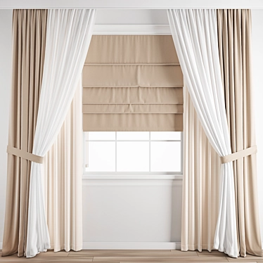 Poly Curtain 3D Model 3D model image 1 