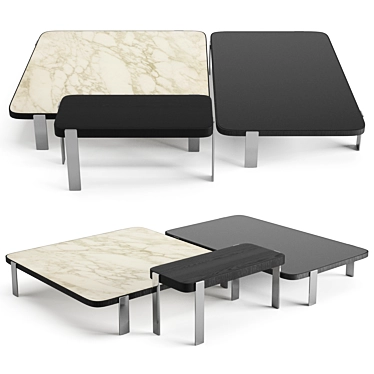 Elegant Minotti Mattia Coffee Tables 3D model image 1 