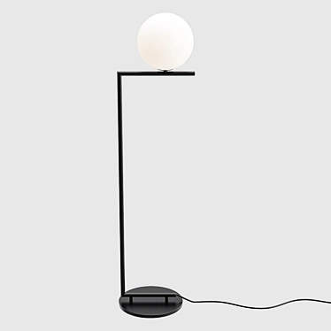 Sleek Flos IC Black Floor Lamp 3D model image 1 