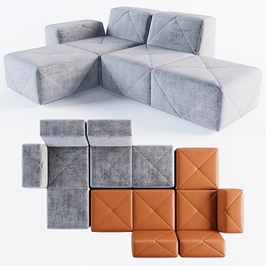 Moooi BFF Modular Sofa 3D model image 1 