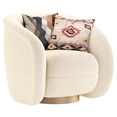 Stylish Swivel Chair: Cristo 3D model image 1 