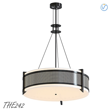 Modern Textile Chandelier THE242 3D model image 1 