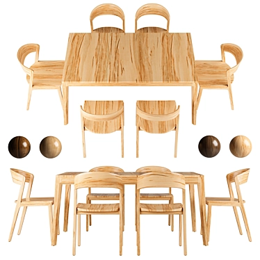 TEAM7 Mylon: Stylish Tables & Chairs 3D model image 1 