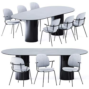 MM8 Dining Table by Desalto 3D model image 1 