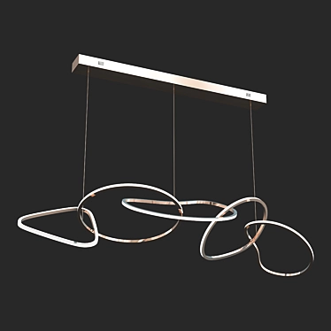 Elegant Hanging Ring Chandelier 3D model image 1 