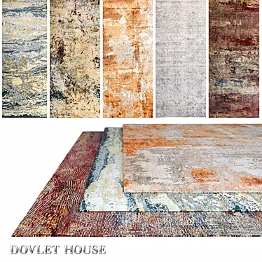 DOVLET HOUSE Carpets - 5 Piece Set 3D model image 1 