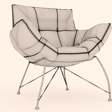 Modern Italian Piero Armchair 3D model image 1 