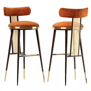 BLAKEY Bar Chair: Stylish and Comfortable 3D model image 1 