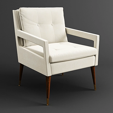 Luxe Morris Tufted Chair 3D model image 1 