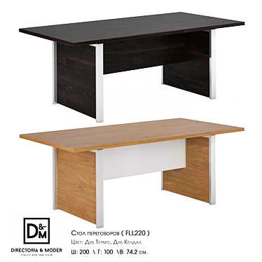 Sleek Negotiation Table for Flash Lux Collection. 3D model image 1 