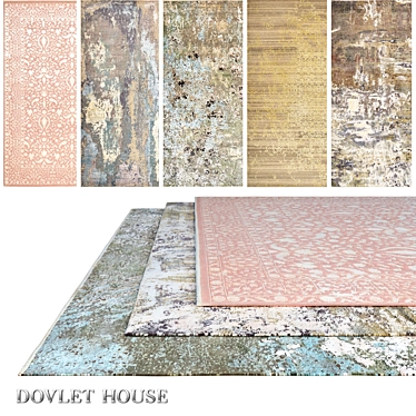 DOVLET HOUSE 5-Piece Carpet Set (637) 3D model image 1 