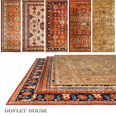 DOVLET HOUSE 5-Piece Carpet Collection 3D model image 1 