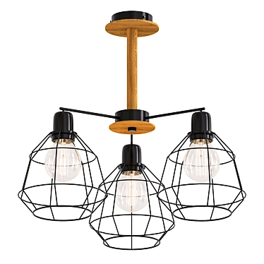 Stylish Loft Pendant Light 3D model image 1 