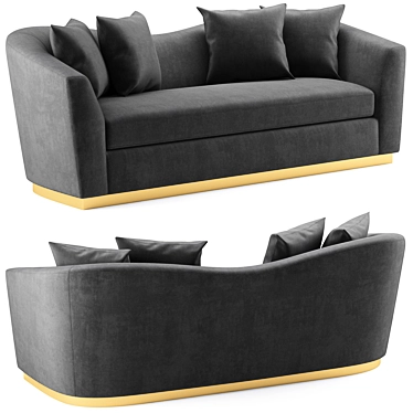 Arabella Velvet Sofa: Luxurious and Timeless 3D model image 1 