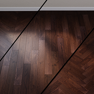 Classic Oak Cinnamon: Solid Wood Parquet 3D model image 1 