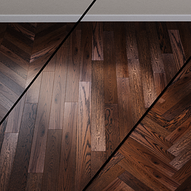 Classic Oak Chevron Parquet 3D model image 1 