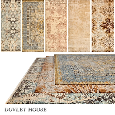Luxury Carpets Set DOVLET HOUSE (647) 3D model image 1 