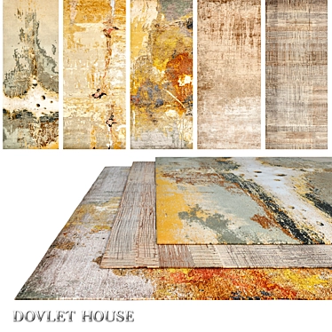 Luxury Carpets Collection by DOVLET HOUSE (5-Piece Set) 3D model image 1 
