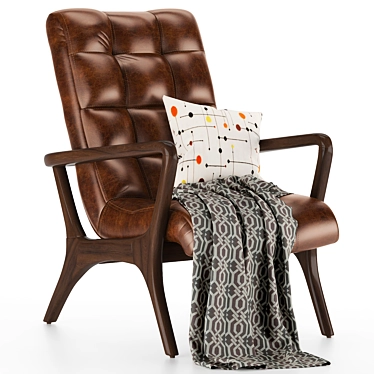 Elevate Armchair: Modern Design, Optimal Comfort 3D model image 1 