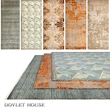 Luxury DOVLET HOUSE Carpets Collection (5 pieces) 3D model image 1 