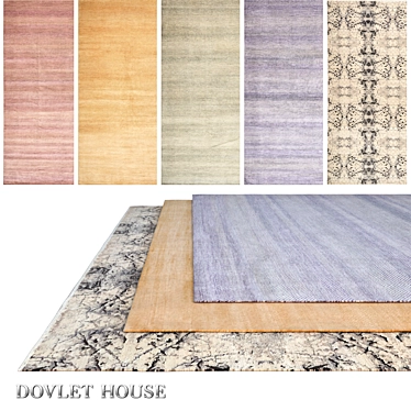 DOVLET HOUSE Carpets - 5 Piece Set 3D model image 1 