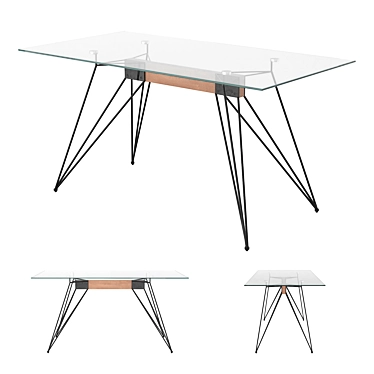Modern Katanni Dining Table by AMF 3D model image 1 