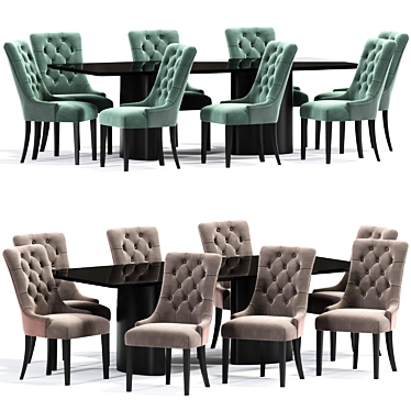 Elegant Casamilano Tangeri Dining Set 3D model image 1 