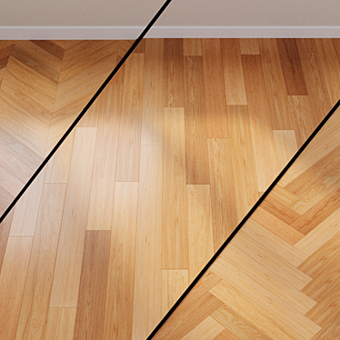 Oak Select Parquet Board 3D model image 1 