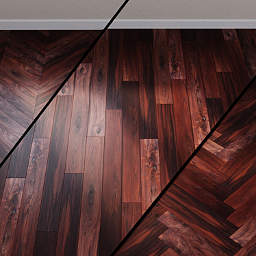 American Walnut Edinburgh Parquet - Stylish and Durable 3D model image 1 