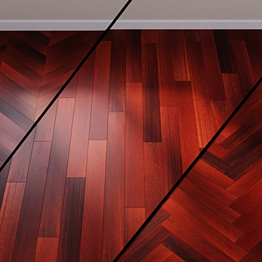 Elegant GOODWIN Merbau Parquet 3D model image 1 